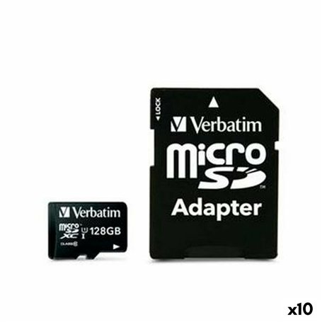 Carte Mémoire SDHC Verbatim 128 GB (10 Unités)