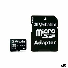 Carte Mémoire SDHC Verbatim 16 GB (10 Unités)