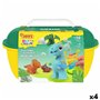 Pâte à modeler en argile Jovi PLAY&FUN JURASIC Multicouleur (4 Unités)