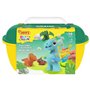Pâte à modeler en argile Jovi PLAY&FUN JURASIC Multicouleur (4 Unités)