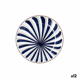 Assiette à dessert Bidasoa Oceanika Bleu Céramique Ø 19 cm (12 Unités)