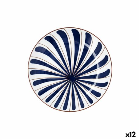 Assiette à dessert Bidasoa Oceanika Bleu Céramique Ø 19 cm (12 Unités)
