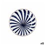 Assiette à dessert Bidasoa Oceanika Bleu Céramique Ø 19 cm (12 Unités)