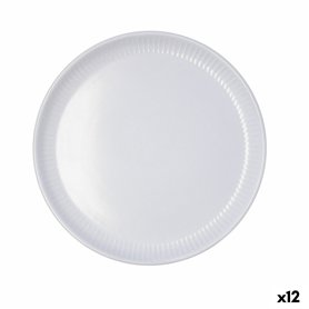 Assiette plate Bidasoa Moana Gris Céramique Ø 26 cm (12 Unités)