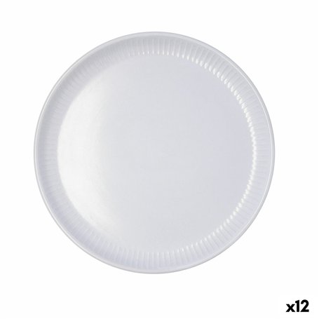 Assiette plate Bidasoa Moana Gris Céramique Ø 26 cm (12 Unités)