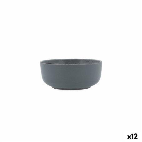 Bol pour Apéritifs Quid Duna Gris Céramique 15 x 15 cm (12 Unités)