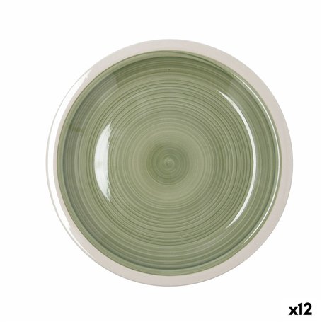 Assiette plate Quid Calypso Vert Céramique Ø 27 cm (12 Unités)