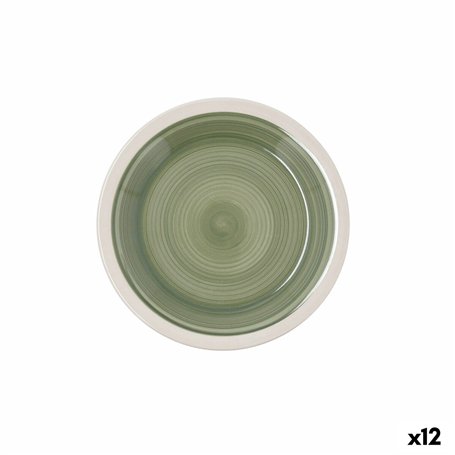 Assiette à dessert Quid Calypso Vert Céramique Ø 19 cm (12 Unités)