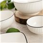 Bol pour Apéritifs Quid Gastro Black Blanc Noir Céramique (6 Unités)