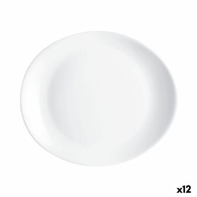 Assiette plate Luminarc Friends Time Blanc verre 30 x 26 cm (12 Unités)