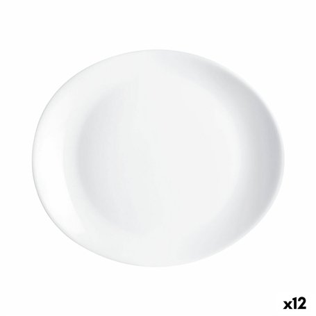 Assiette plate Luminarc Friends Time Blanc verre 30 x 26 cm (12 Unités)