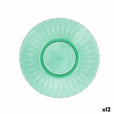 Assiette plate Quid Iris Vert Plastique Ø 19 cm (12 Unités)