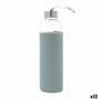 Bouteille d'eau Quid Quidate Bleu verre 600 ml (12 Unités)