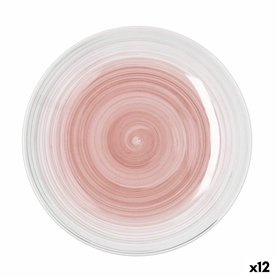 Assiette plate Quid Velvet Rose Céramique Ø 27 cm (12 Unités)