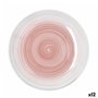 Assiette plate Quid Velvet Rose Céramique Ø 27 cm (12 Unités)