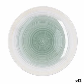 Assiette plate Quid Velvet Vert Céramique Ø 27 cm (12 Unités)