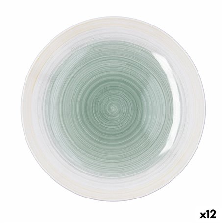 Assiette plate Quid Velvet Vert Céramique Ø 27 cm (12 Unités)
