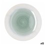 Assiette plate Quid Velvet Vert Céramique Ø 27 cm (12 Unités)
