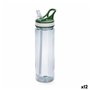 Bouteille d'eau Quid Quidate Vert Plastique 700 ml (12 Unités)