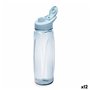 Bouteille d'eau Quid Quidate Bleu Plastique 720 ml (12 Unités)