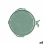 Assiette plate Bidasoa Aura Stela Vert Céramique Poisson 19 x 18 x 2 cm (6 Unités)