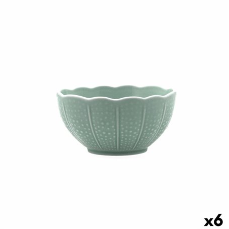 Bol pour Apéritifs Bidasoa Aura Stela Vert Céramique 12 x 12 x 5 cm (6 Unités)
