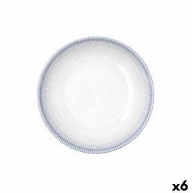 Assiette creuse Bidasoa Lea Hydrozero Blanc Céramique Ø 20 cm (6 Unités)