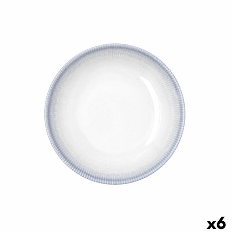 Assiette creuse Bidasoa Lea Hydrozero Blanc Céramique Ø 20 cm (6 Unités)