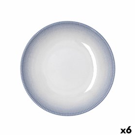 Assiette creuse Bidasoa Lea Hydrozero Blanc Céramique Ø 23 cm (6 Unités)