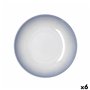 Assiette creuse Bidasoa Lea Hydrozero Blanc Céramique Ø 23 cm (6 Unités)