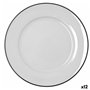 Assiette plate Bidasoa Glacial Filo Blanc Céramique Ø 30 cm (12 Unités)