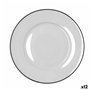 Assiette plate Bidasoa Glacial Filo Blanc Céramique Ø 27 cm (12 Unités)