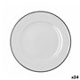 Assiette plate Bidasoa Glacial Filo Blanc Céramique Ø 25 cm (24 Unités)