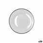 Assiette à dessert Bidasoa Glacial Filo Blanc Céramique Ø 19 cm (36 Unités)