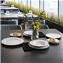 Assiette à dessert Bidasoa Glacial Filo Blanc Céramique Ø 19 cm (36 Unités)
