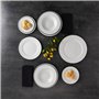 Assiette à dessert Bidasoa Glacial Filo Blanc Céramique Ø 19 cm (36 Unités)
