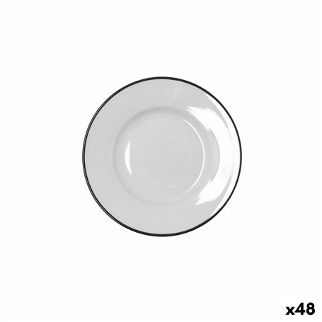 Assiette Bidasoa Glacial Filo Blanc Céramique Ø 16