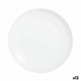 Assiette plate Luminarc Apy Blanc verre Ø 25 cm (12 Unités)