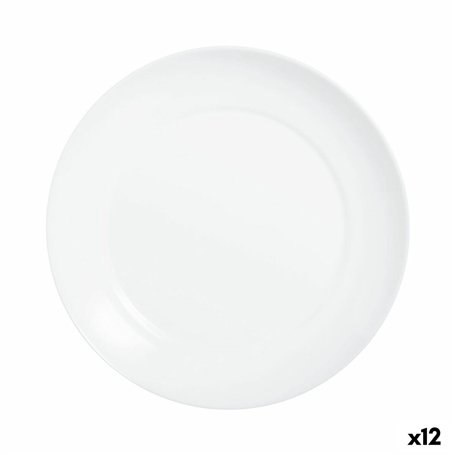 Assiette plate Luminarc Apy Blanc verre Ø 25 cm (12 Unités)