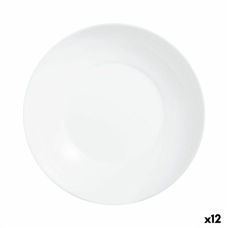Assiette creuse Luminarc Apy Blanc verre Ø 20 cm (12 Unités)