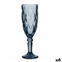 Coupe de champagne Quid Maia Bleu verre 165 ml (6 Unités)