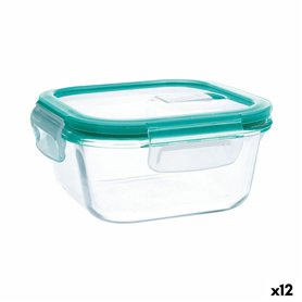 Boîte à lunch hermétique Quid Ciclon Turquoise verre 530 ml (12 Unités)