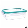 Boîte à lunch hermétique Quid Ciclon Turquoise verre 1