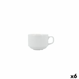 Tasse de café et de thé Bidasoa Serenity Hydrozero Blanc Céramique 230 ml (6 Unités)