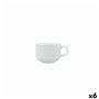 Tasse de café et de thé Bidasoa Serenity Hydrozero Blanc Céramique 230 ml (6 Unités)
