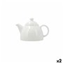 Théière Bidasoa Serenity Hydrozero Blanc Céramique 630 ml (2 Unités)