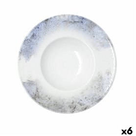 Assiette à pâtes Bidasoa Polaris Hydrozero Beige Céramique Ø 26 cm Risotto (6 Unités)