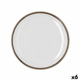 Assiette plate Bidasoa Orion Hydrozero Blanc Céramique Ø 25 cm (6 Unités)