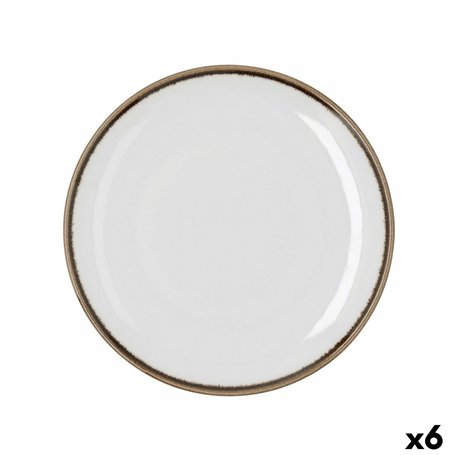 Assiette plate Bidasoa Orion Hydrozero Blanc Céramique Ø 25 cm (6 Unités)
