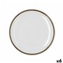 Assiette plate Bidasoa Orion Hydrozero Blanc Céramique Ø 25 cm (6 Unités)